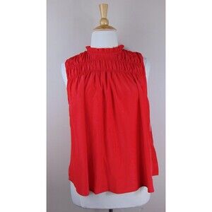 NWT $198 Size XXL Joie CAYENNE Red Sleeveless Blouse JE700CO 2XL Women's Shirt